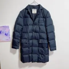 ダウンコート　ロングコート　チェスターコート　紺