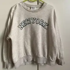 BREEZE キッズ トレーナー 120 ベージュ NEW YORK