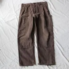 carhartt ダブルニーパンツ ブラウン 33×30 ゴールデンサイズ - メルカリ