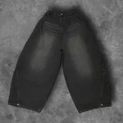 RADIANT snapballoon denim ブラック(M)
