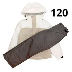 新品 スキーウェア 上下セット キッズ ジュニア 女の子 子供 ベージュ 120