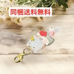 天使にゃんこ　ピンク　薔薇　猫チャーム　キーホルダー　アクセサリー　猫チャーム