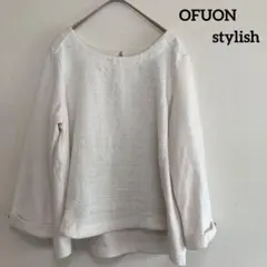 OFUON stylish/オフオン　カットソー　トップス　ホワイト