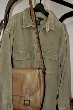 RRL ラルフローレン 90s 三ツ星 ハーフジップ コーデュロイシャツ L