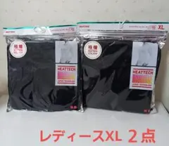 新品 ユニクロ エクストラウォーム クルーネックT 長袖 XL ２点 黒