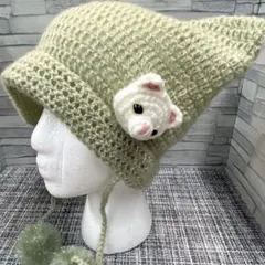 ニット帽　ハンドメイド　帽子
