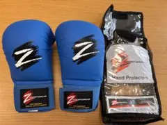 空手 ハンドプロテクター Zsportswear 青色　Mサイズ