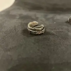 シルバー925 フェザー指輪　調整可能