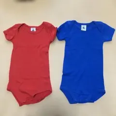 PETIT BATEAU プチバトー ロンパース 2枚セット 6ヶ月 67cmのサムネイル