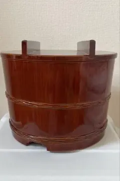 手桶水指 川瀬表完作 本朱銀箍 - メルカリ