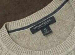 【美品】バナナ・リパブリック スーピマコットンクルーネックセーター XL