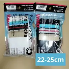 ファミマ　ライン　ソックス　VIVANT　砂漠と青空　22-25cm　2足組