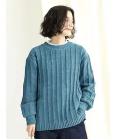 クラフトスタンダードブティック☆洗えるモールニット柄編みプルオーバー