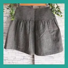 INGNI◆イング　フレアスカート（S）グレー　ミニ　無地　足長効果　大人可愛い