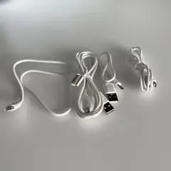 ホワイト USBケーブル 4本セット（タイプC、タイプB）