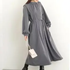 N. Natural Beauty Basic　スタンドカラーワンピース