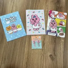 おぱんちゅうさぎ クリアファイル3個　チャーム付きクリップ2個のサムネイル