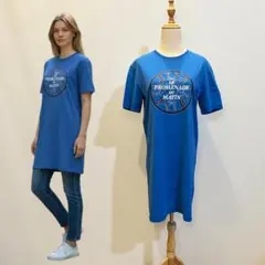 エルメス プロムナード・デュ・マタン Tシャツワンピース 36 ブルー コットンのサムネイル
