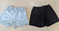 130cm 半ズボン 2枚セット 女の子　UNIQLO