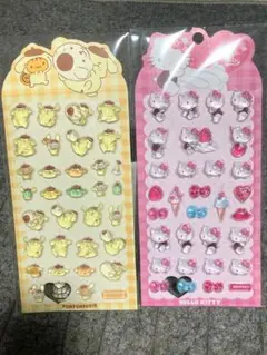 海外公式正規品　ライセンス付　ポムポムプリン & ハローキティ シールセット