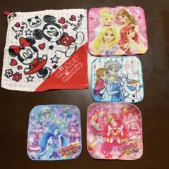 ディズニー　プリキュア　ハンドタオル　ループ付きタオル　セット