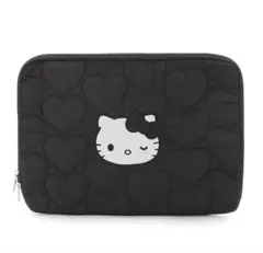 ハローキティ ハートキルティングPCケース ブラック
