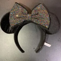 東京ディズニーリゾート ミニーカチューシャ　スパンコール　黒