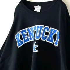ギルダン KENTUCKY UK ロゴ Tシャツ ブラック 黒 古着
