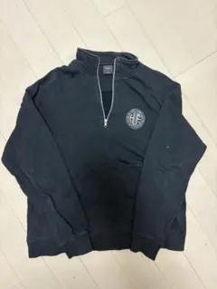 HUF ハーフジップ ブラック スウェット M
