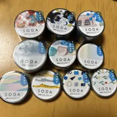 透明マスキングテープ　SODA 10個セット