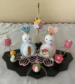 ちりめん 雛人形 雛飾り ひな祭り 吊るし飾り 共に ③