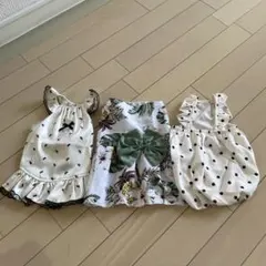 ハンドメイド♡犬服 つばき柄のバルーンキャミワンピース - メルカリ