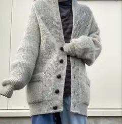 リンドバーグ　グレー ニットカーディガン