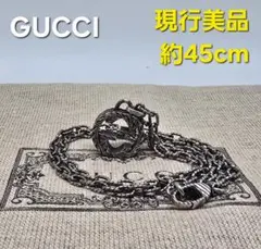 【現行美品】GUCCI インターロッキングG ラージ ネックレス 約45cm