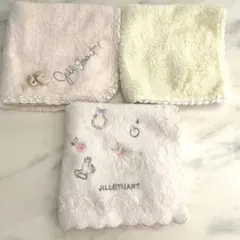 JILLSTUART タオルハンカチ 3枚セット　まとめ売り　ドレス　刺繍