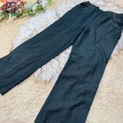 柔らかストレッチデニムパンツ　LL 大きいサイズ3LOK ブラック