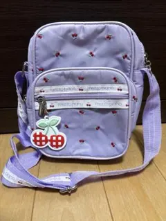 mezzo piano チャーム付きチェリー柄ショルダーバッグ