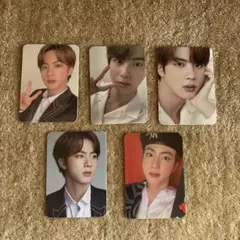 BTSJINWINGSCD直筆サイン入り付箋付きジン レンチキュラートレカセット bts ジン トレカ 公式セット