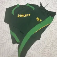 ATHLETA ウォームアップウェア 上L 下Mサイズ グリーン