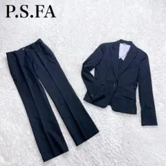 美品✨ パーフェクトスーツファクトリー パンツ スーツ セットアップ ストライプ