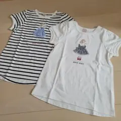 新品タグ付　petit main 接触冷感　半袖Tシャツ 2枚セット