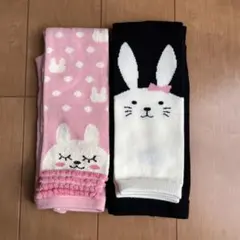 西松屋　ベビータイツ95㎝2枚セット　女の子　うさぎ柄　かわいい