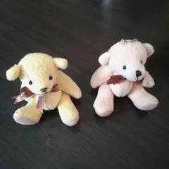 テディベア　クマのぬいぐるみ　マスコット　ボールチェーン付き