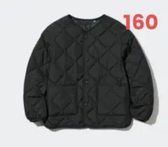 ユニクロ　ウォームパデッドウォッシャブルジャケット　160　ブラック