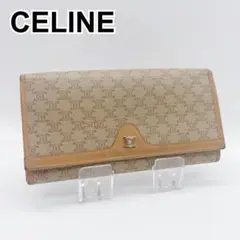 CELINE セリーヌ PVC×レザー マカダム柄 二つ折り長財布 がま口のサムネイル