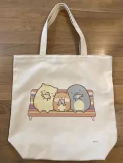 すみっコぐらし　トートバッグ　ユニクロ　とかげ　ねこ　かわうそ
