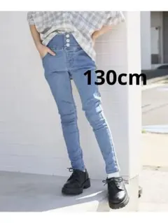 美品　GLOBAL WORK ハイウエストデニム　130cm