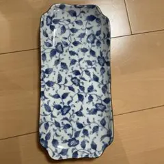 花柄陶器製長方形皿 約30cm