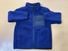 【キッズ冬服】ユニクロ★アウター 防寒防風 フリース ネイビー★110サイズ