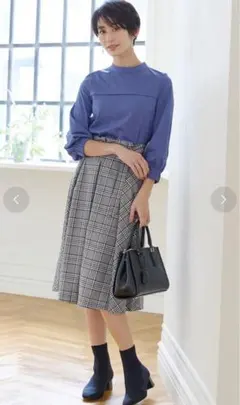 組曲（クミキョク） 【洗える】T/R/W 2wayストレッチ タックスカート